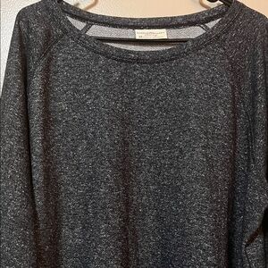 Bobbie Brooks Black and Silver Metallic Knit Top